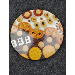 Vintage Round Melamine Trivet Hot Plate At Home International Biscuits Cookies